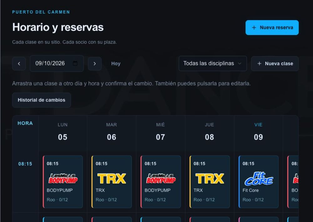 Vista previa de FitDance Gestión